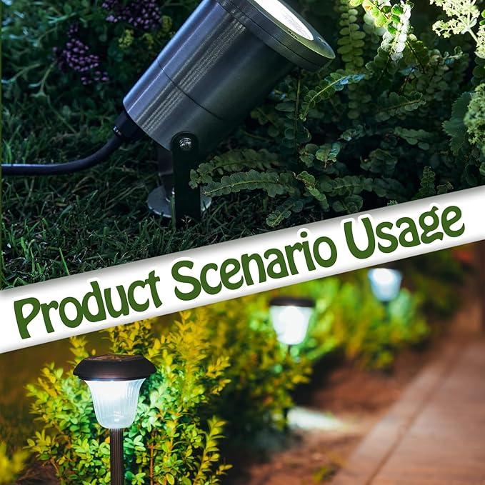 6 Pack 8.3 Inch ABS Ground Spikes - Exclusively Fit 0.83" Inner Diameter Solar Lights - Replacement Stakes for Solar Lights