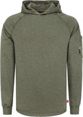 BOCOMAL FR Hooded T Shirts Heather Series 6oz Flame Resistant NFPA2112 CAT2 Fire Retardant Hoodies Work Shirt
