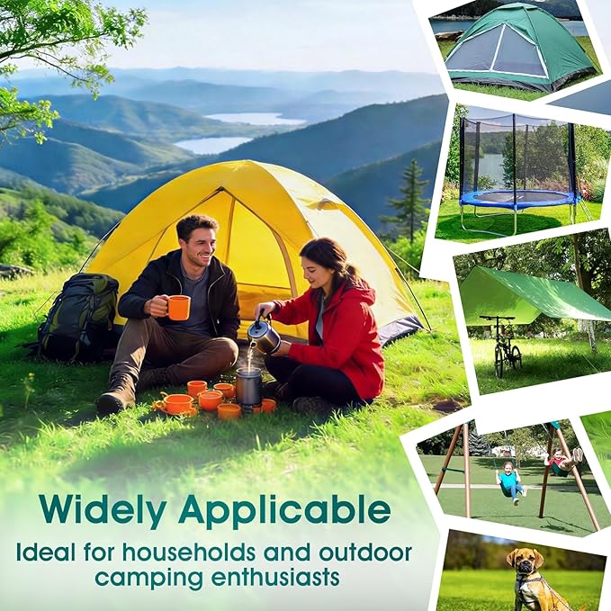 Ground Anchors Screw in, Heavy Duty Ground Trampoline Stakes High Wind Tent Stakes for Tent, Trampoline, Gazebo, Carport, Trap Anchor, Canopies, Swing Set