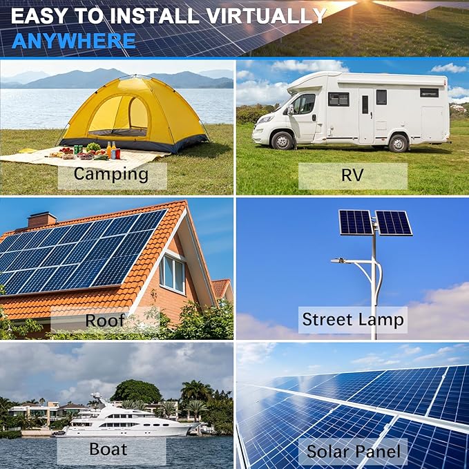 30A PWM Solar Charge Controller for Sealed/Gel/Flooded/LiFePO4/Lithium Batteries 12V 24V Auto Matching Intelligent Regulator with Bluetooth APP Remote Monitor, 5V USB Port, 7 Load Modes, Blue