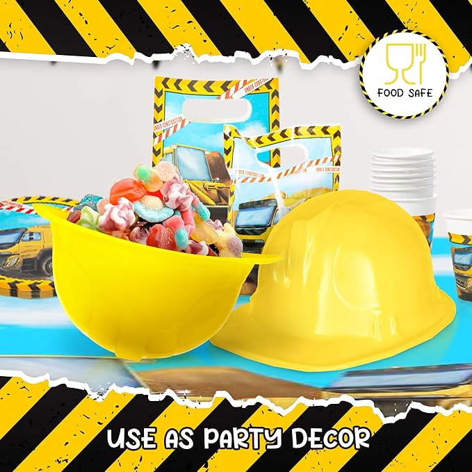 Windy City Novelties 12-Pack Construction Hats - Versatile Party Favors & Costume Accessories Kids Parties & Costume Props