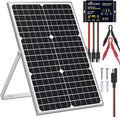 SOLPERK Solar Panel Kit 30W 12V, Waterproof Solar Battery Trickle Charger Maintainer + Upgrade Waterproof Controller + Adjustable Mount Bracket for Boat Car RV Motorcycle Marine Automotive