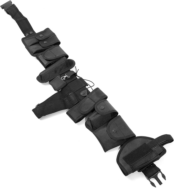 Noa Store Duty Belts Law Enforcement | Police Belts with 10 Components Pouches Bags Holster Gear Security Belt for Security Guard
