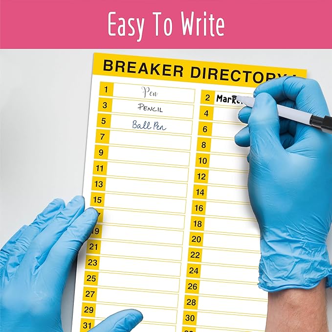 10 Sheets Breaker Panel Labels & 7 Breaker Catalog Stickers, Waterproof Durable Self-Adhesive Electrical Stickers