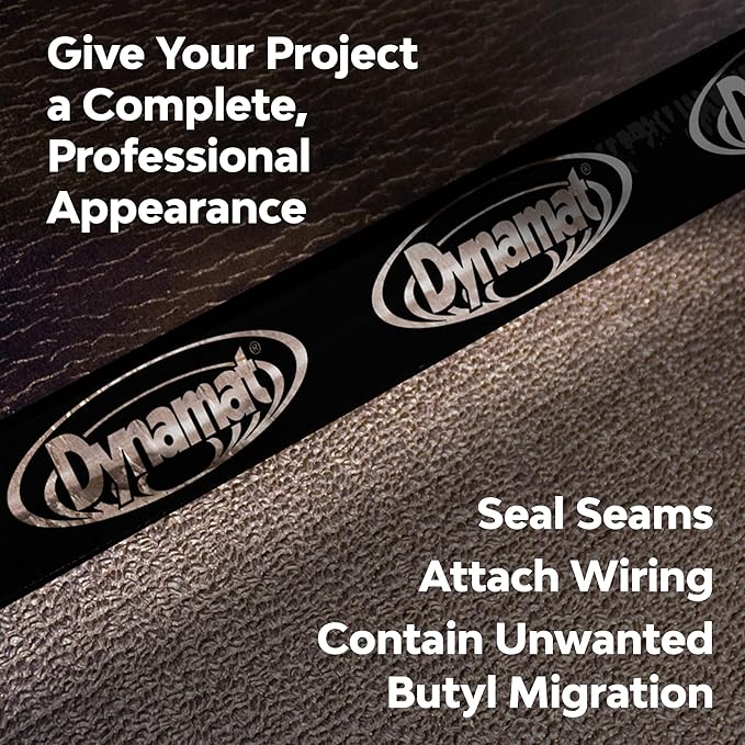 Dynamat DynaTape: Aluminum Finishing Tape for Use with Dynamat Sound Deadening & Car Insulation Material – Heavy-Duty Sealant Tape for Seams, Butyl Rubber, Wires – 1.5” in x 30 ft Roll