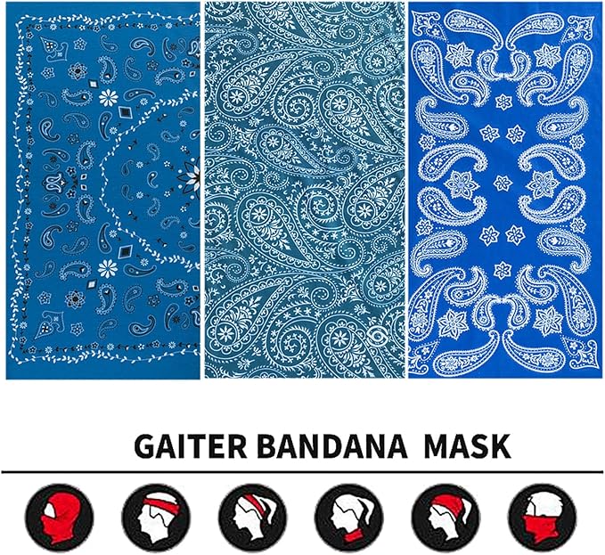Neck Gaiter Face Cover Bandana Mask Scarf, Breathable Sun& Dust-proof for Cycling Running Fishing Hiking