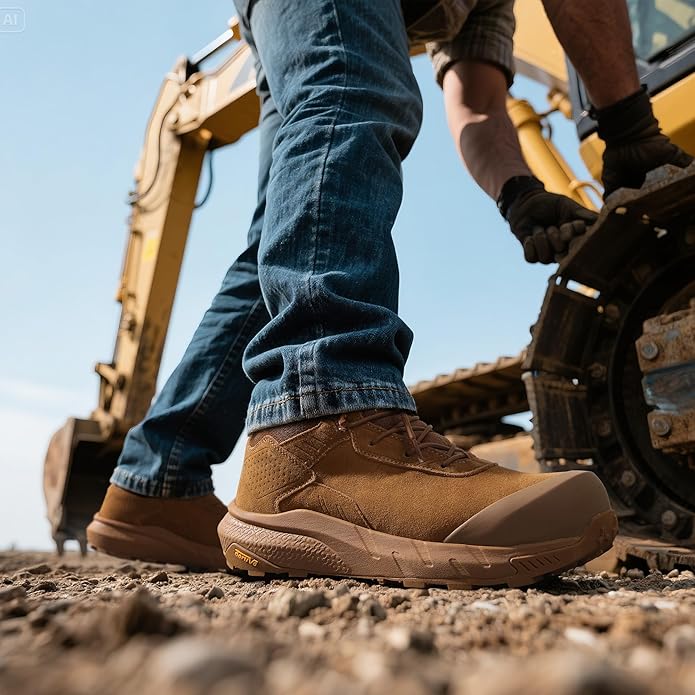 NORTIV 8 Composite Toe Boots for Men – Waterproof Lightweight Non-Slip ASTM F2412-24 & ASTM F2913-24 Safety Work Boots for Warehouse & Construction VaporGuard-Nano