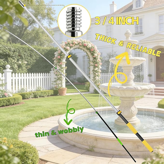 1.5-3ft Compact Paint Extension Pole - Perfect for Indoor Touch-ups & Window Cleaning - Lightweight Aluminum with Universal Thread - Quick Setup for Small Projects
