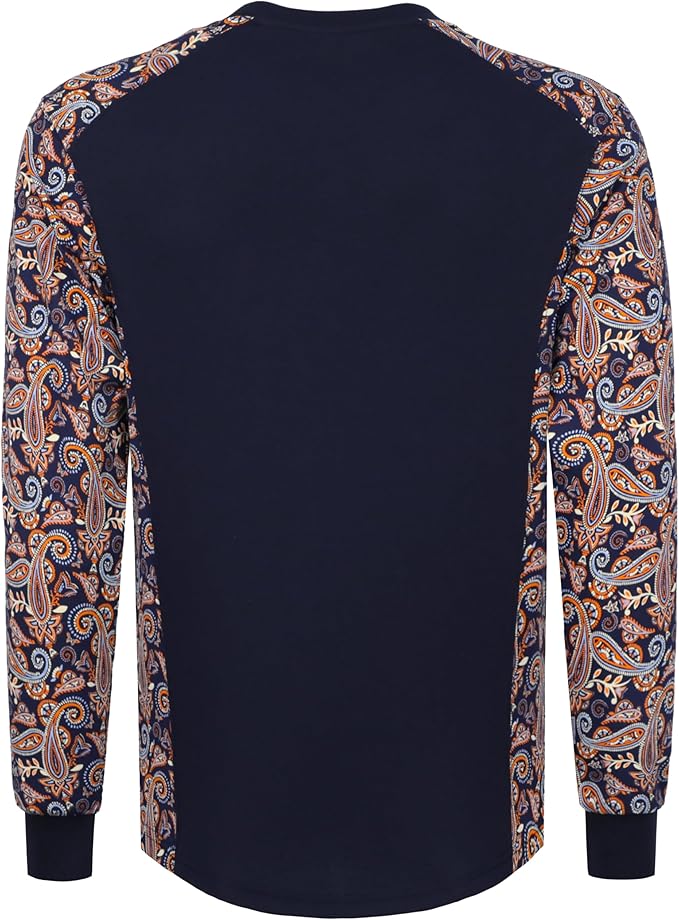 BOCOMAL FR Shirts Crewneck 5.5oz Lightweight Cotton Paisley Camo Two-Tone Flame Resistant Long Sleeve CAT2 Work Shirt
