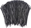 500 Pcs Zip Ties, 8 Inch Self-Locking Nylon Cable Ties, Premium Heavy Duty Plastic Wire Ties Wraps for Indoor and Outdoor (Black)