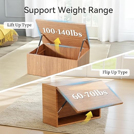 ARANA Gas Struts 20 inch 100lb with Brackets (2 Pack) - Heavy Duty Lift Support for RV Bed Hatch & Storage Box Lid - Hydraulic Spring Shocks for Camper Bed, Cellar Door, Food Truck Window