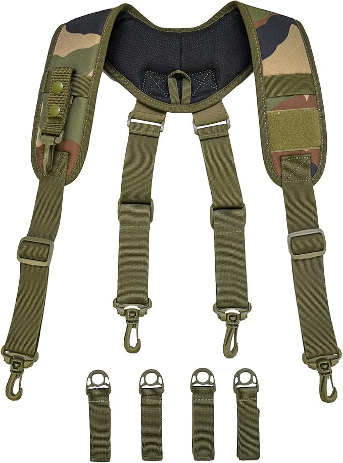 MELOTOUGH Tactical Suspenders for Duty Belt Harness,Police Suspenders Duty belt Padded Adjustable