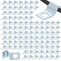 100 Pcs Outdoor Cable Clips, 1/4 Inch Cord Clips Stainless Steel Conduit Clamp Zinc Plated Wire Clamps Agricultural Fence Clamps Wall Cables Clip for Wire Installation, Tube Management, Cable Fastener