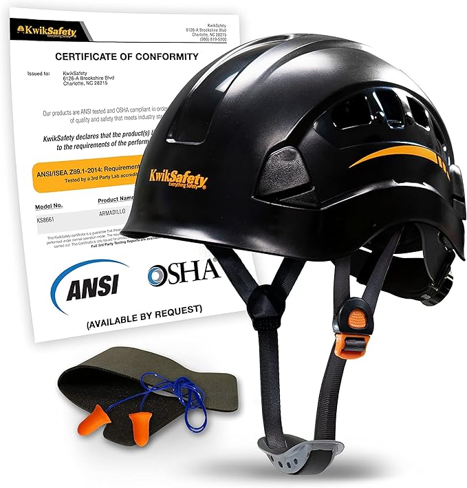 KwikSafety - Charlotte, NC - Hard Hats [Full Brim, Cap Style, Climbing Style] Type 1, Class C ANSI OSHA