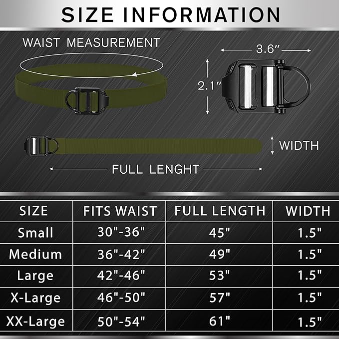 TECEUM Tactical Belt – Heavy-Duty & Quick Release – Military, Work, Rigger, Duty & Utility Belt for Men