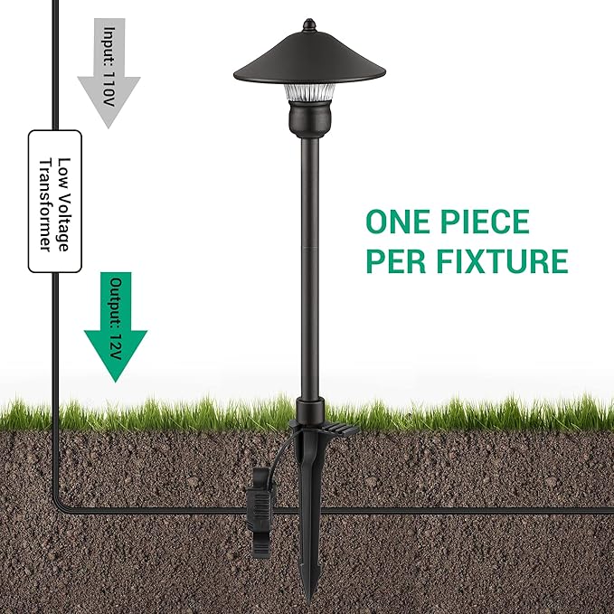 EDISHINE 20-Pack Low Voltage Wire Connector, Landscape Lighting Cable Connectors Waterproof for Pathway Light/Spotlight/In-ground Lighting, 12/14/16/18 Gauge Cables, UL Listed