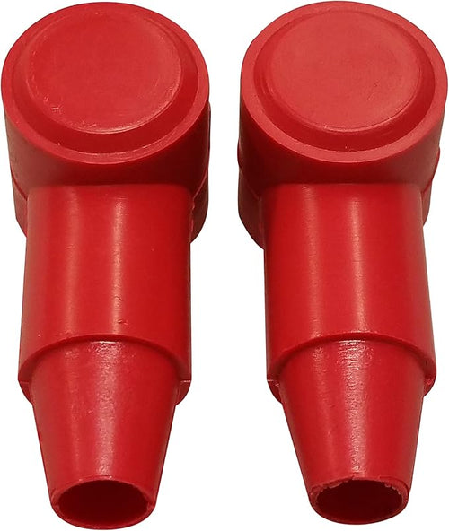 (Red) 5/16" Stud Terminal Cover - Electrical Battery Connection Insulator (2 Pack)