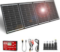 DOKIO 200W 36V Portable Foldable Solar Panel Kit, Compact 19x26.4in Design 9.7lb with Standalone Controller and USB, Monocrystalline Charger for 24V Batteries, Power Stations, RV Camping Emergency Use