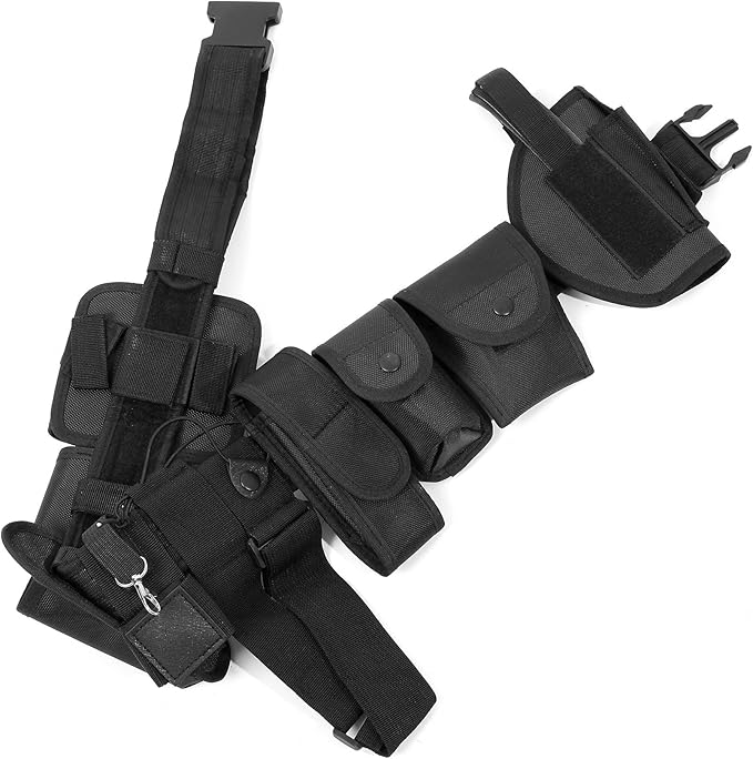 Noa Store Duty Belts Law Enforcement | Police Belts with 10 Components Pouches Bags Holster Gear Security Belt for Security Guard