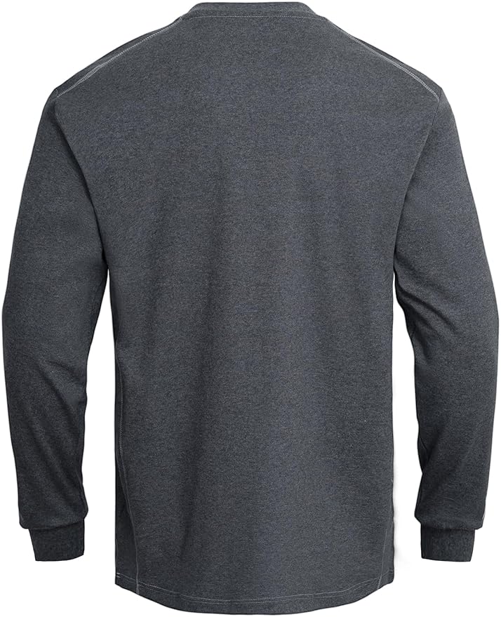 FR Shirts for Men CAT2/HRC2 6.5oz Lightweight Fire Resistant Shirts for Men Long Sleeve Crewneck T-Shirt
