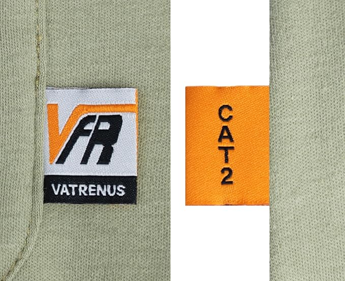 VATRENUS FR Shirts Crewneck 5.5oz Lightweight Flame Resistant 100% Cotton Men's Pre-Washed Fire Retardant Workwear