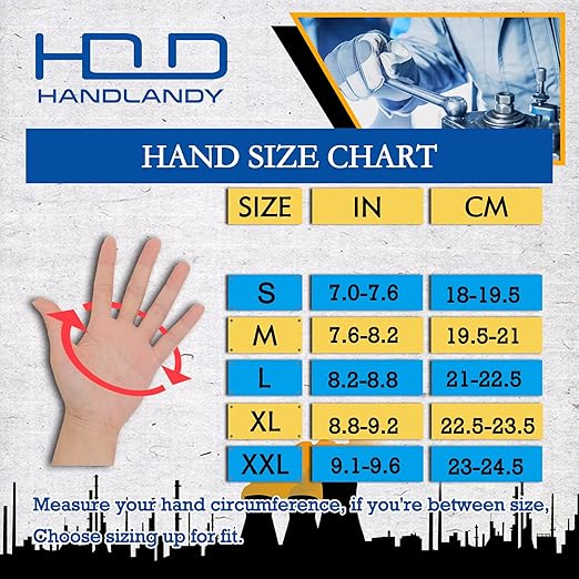 HANDLANDY Leather Work Gloves Mens & Women, Utility Safety Mechanic Working Gloves Touch Screen, Flexible Breathable Yard Work Gloves (XL, Brown-Cowhide Palm)