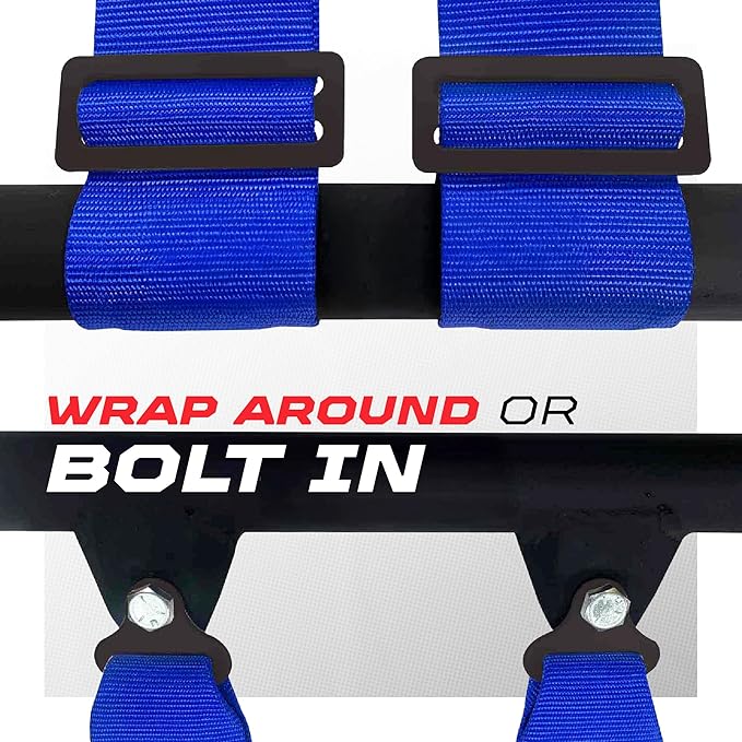 1pc 4 Point Harness for Bucket Seat, Push Release, 10 Color Options, Racing Harness, Race Car, Off Road, UTV, RZR