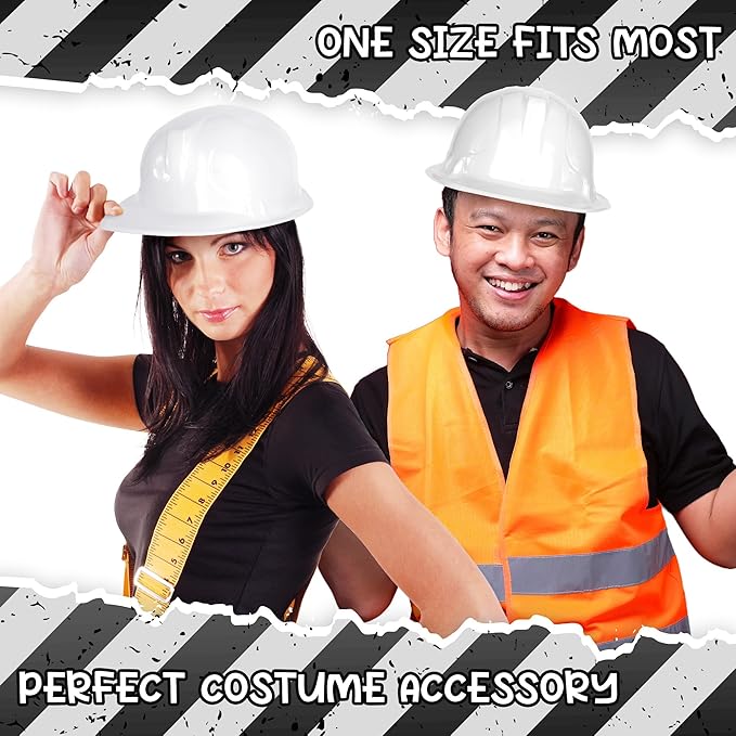 Windy City Novelties 12-Pack Construction Hats - Versatile Party Favors & Costume Accessories Kids Parties & Costume Props