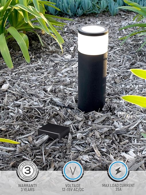 LEONLITE 10-Way Junction Hub for Low Voltage Landscape Light Outdoor, 12-15V AC/DC Path Lighting Junction Box, Fit 9-21 Gauge Wire Landscape Wire Connectors, IP65, Suitable for Garden Yard