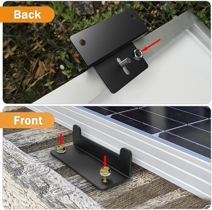 16 PCS Solar Panel Mounting Z Brackets,Lightweight Aluminum Solar Panel Mounting Brackets for RVs, Trailers, Boats, Vans, Campers