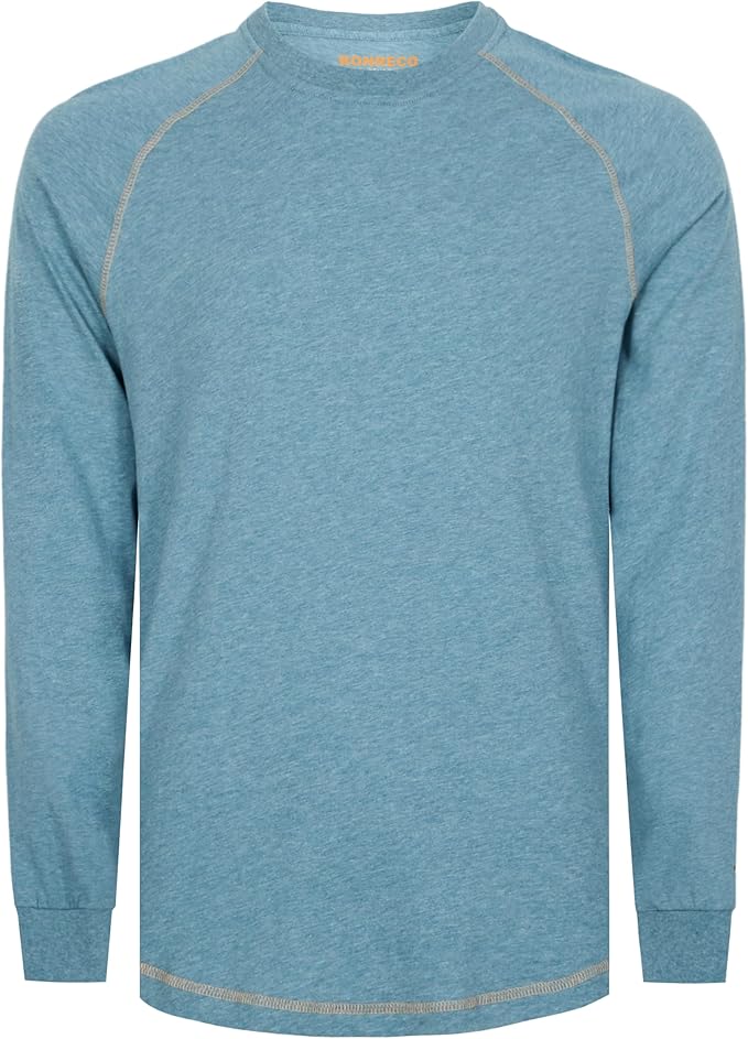 KONRECO FR Shirts for Men Summer Two Tone 4oz Lightweight Flame Resistant/Fire Retardant CAT1 Work T-Shirt Baselayer