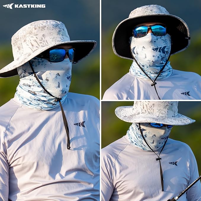 KastKing La Sal Neck Gaiter-UPF 50+ Balaclava Face Mask,Neck Gaiter for Men and Women,Face Cover Shield for Fishing,Hiking