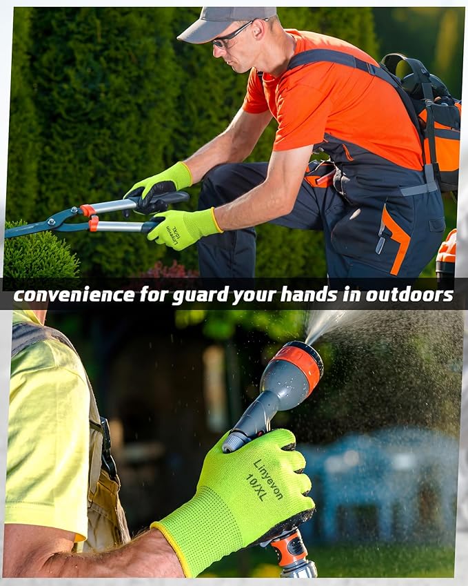 Maxcheck 54 Pairs PU Coated Gloves Bulk, Reusable Rubber Safety Gloves for Men Women Work Warehouse, Mechanic, Woodworking