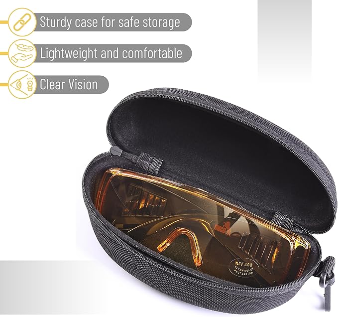 UNCO- Safety Goggles Over Glasses, Protective Goggles, Anti Fog, Work, Safety Glasses Over