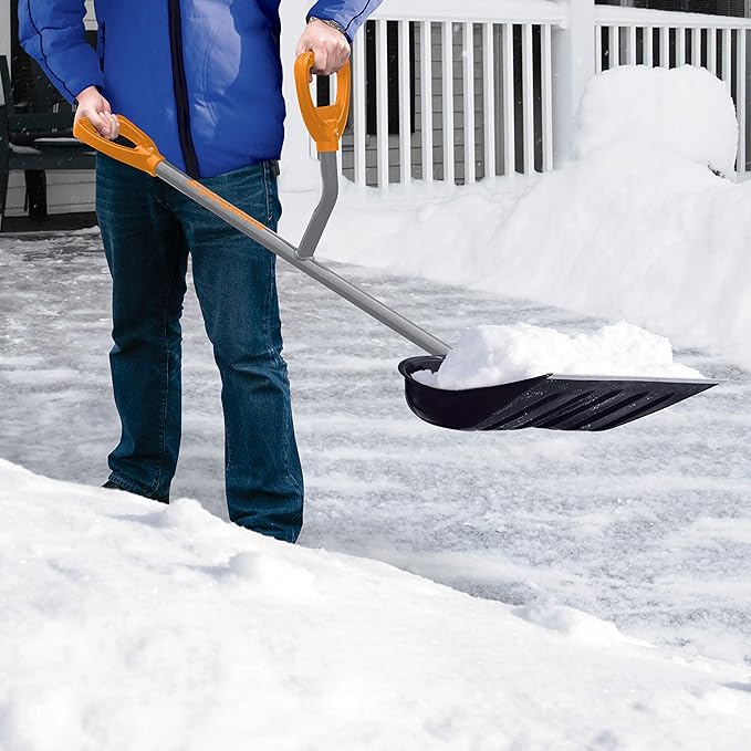 ErgieShovel ERG-BWRK16 Strain Reducing Steel Impact Resistant Bow Rake, Snow Shovel