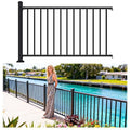 Egadis 36 in. H x 5 ft. W Porch and Deck Railing Kit, Aluminum Railing Kit, Black Textured AAMA 2604 Powder-Coat Finish Rail System for Outdoor Decks, Porches & Balconies (1 Post, 1 Panel)