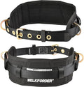 Tongue Buckle Body Belt With Waist Pad and 2 Side D-Rings Personal Protective Equipment Safety Harness | Waist Fitting Size 33'' to 47'' for Work Positioning, Restraint