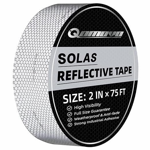 Solas Reflective Tape Silver Marine Safety Warning Tape(2in x 75ft)