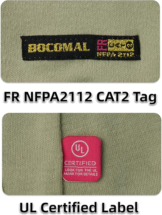 BOCOMAL FR Flame Resistant Balaclava Face Mask Arc Rated NFPA2112 CAT2 Helmet Liner Covering Hood for Welding