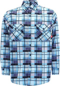 KONRECO FR Shirts for Men 100% Cotton 6.5oz Fire Resistant Lightweight Men's Plaid Work Shirts
