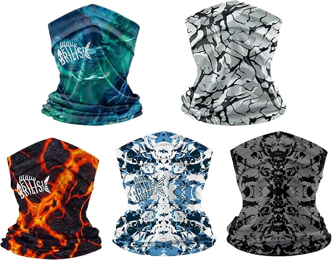 UPF 50 Sun Protection Neck Gaiter - 13-in-1 Multifunctional Face Cover for Hiking, Fishing, Cycling