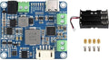 Solar Power Manager Module, Solar Charge Controller USB, Supports 6V~24V Solar Panel and Type-C Power Adapter, 5V/3A Regulated Output, with Battery Holder (Not Includes Batteries)