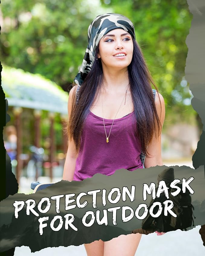 Cuffbow 12 Pack Neck Gaiters Face Mask Bandana Balaclava for Men Women Cooling Neck Gaiter Summer UV Sun Protection Scarf