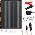 FlexSolar 20W 12V Solar Panel Battery Charger Maintainer Kits Trickle Charger with Built-in Charge Controller, Cigarette Lighter, Alligator Clips, O-Rings OBDII Connector for Car, Truck,Tractor, Boat