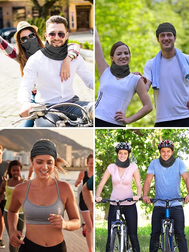 Geyoga Neck Gaiter Bandana Face Mask Summer UV Protection Cooling Breathable Face Mask Neck Scarf Balaclava for Men Women