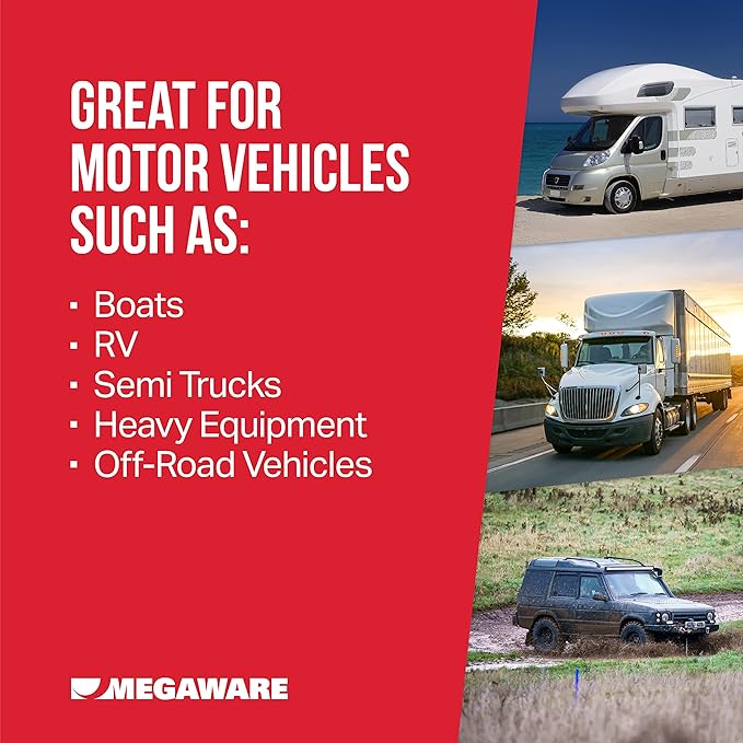 MEGAWARE KEELGUARD BatteryGuard Protector - Great for Boats, RVs, Semi Trucks, and Off-Road Vehicles - Shock and Vibration Absorber - Fits up to Group 31 Batteries (12.75 x 6.88 x 0.375 in)