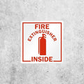 SmartSign Fire Extinguisher Inside Label | 3" x 3" 3M Engineer Grade Reflective, Made in USA