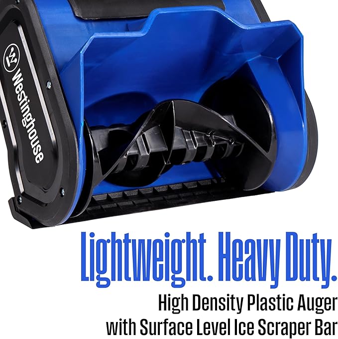 Westinghouse WSnow11S Corded Snow Shovel, 11-inches Wide, Electric Snow Shovel with 20ft Throwing Distance, Plows 300lbs/min for Driveway/Steps/Sidewalk/Porch