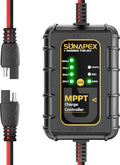 SUNAPEX 12V MPPT Solar Charge Controller, Solar Panel Regulator with SAE Connectors, Compatible with SUNAPEX 15W, 25W, 50W Solar Panels, or Other Solar Panels Within 50W, for Gel, AGM,LiFePO₄Battery