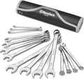 DURATECH Combination Wrench Set, SAE, 15-Piece, 1/4" to 1", 12-Point, CR-V Steel, with Rolling Pouch